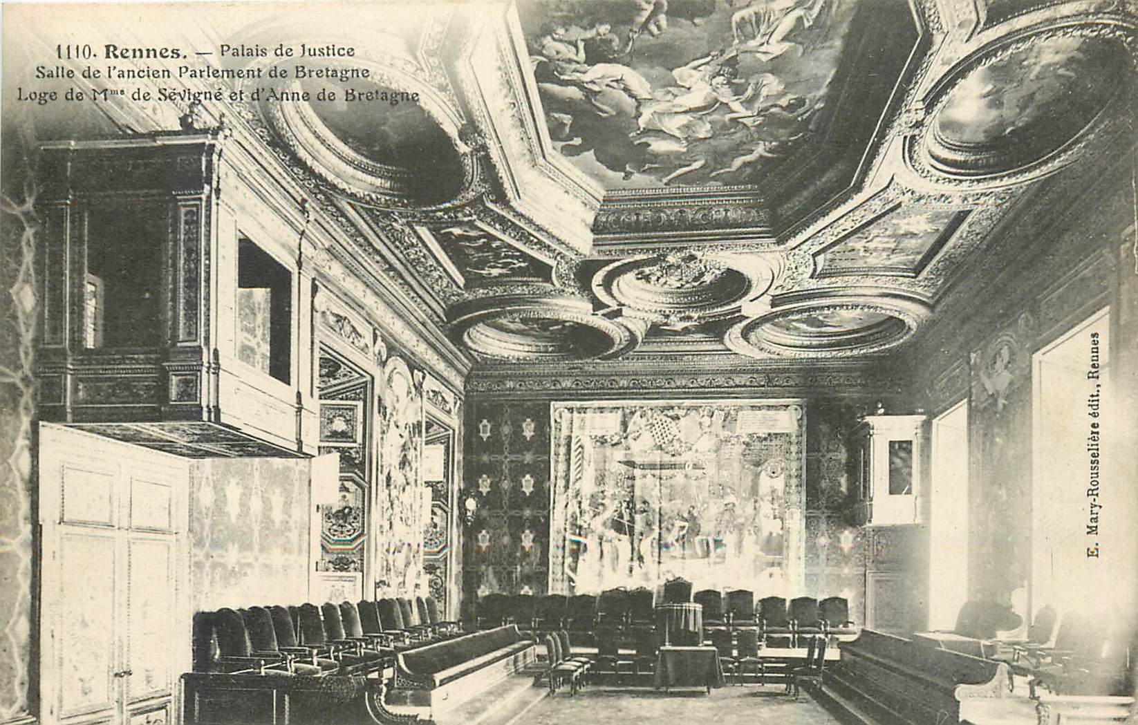 CPA Rennes Palais de Justice Salle de l'ancien Parlement de Bretagne