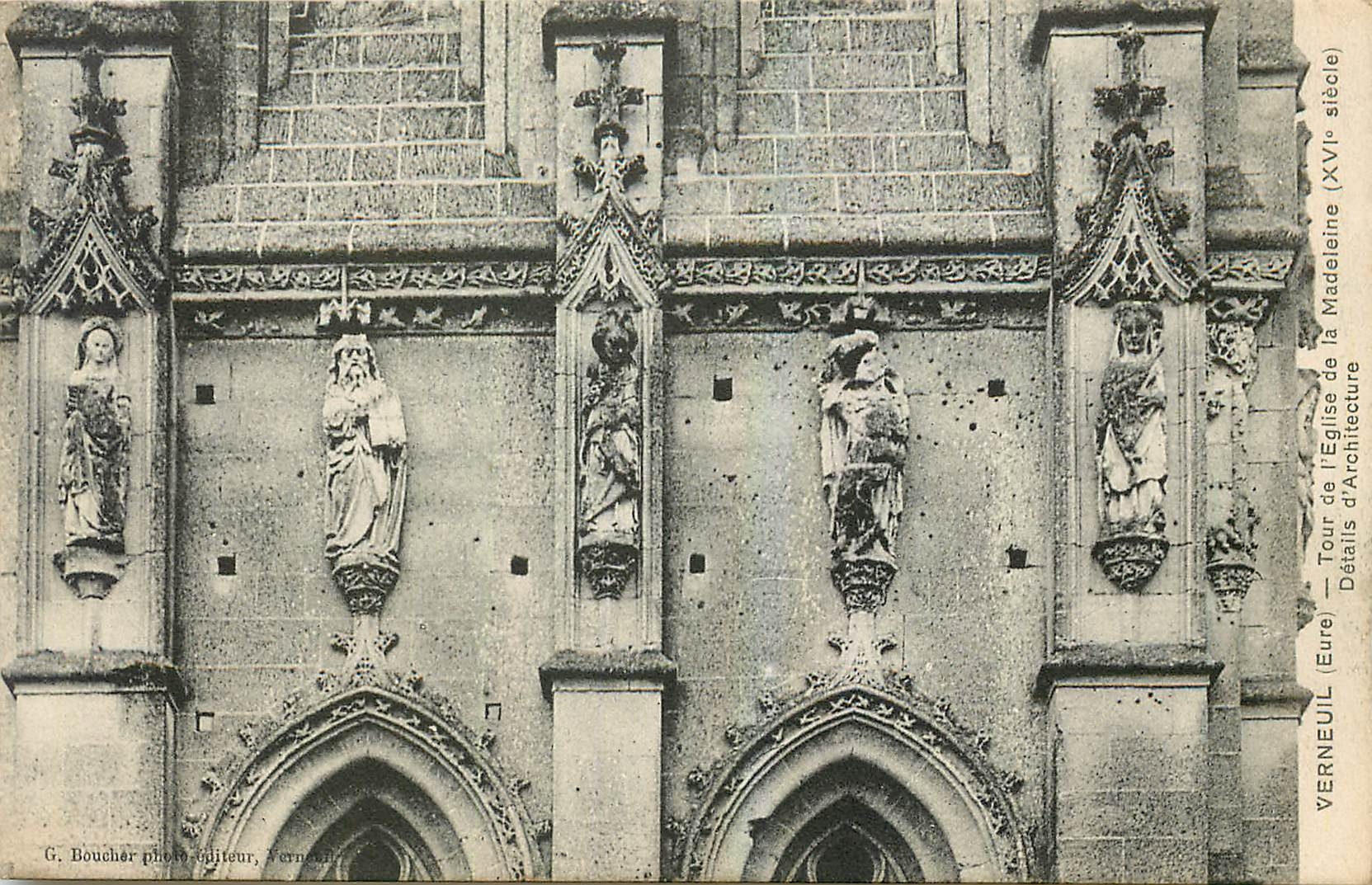 CPA Verneuil Eure Tour de l'Eglise de la Madeleine
