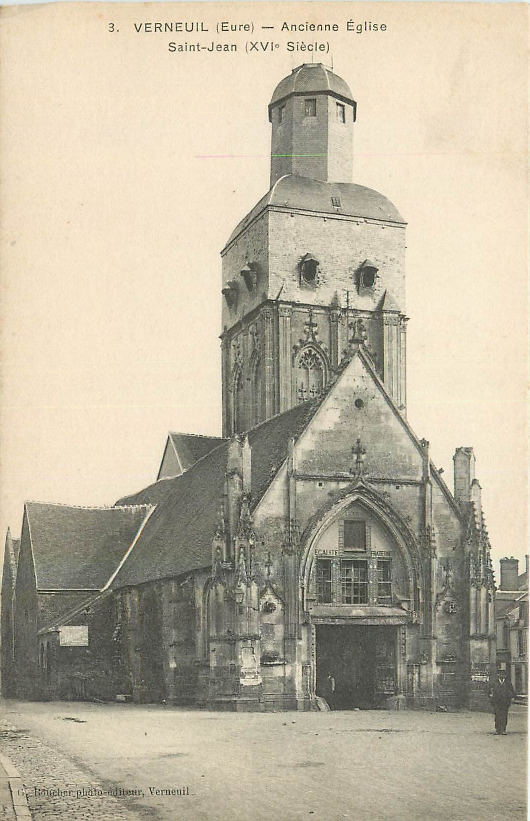 CPA Verneuil Eure Ancenne Eglise Saint Jean