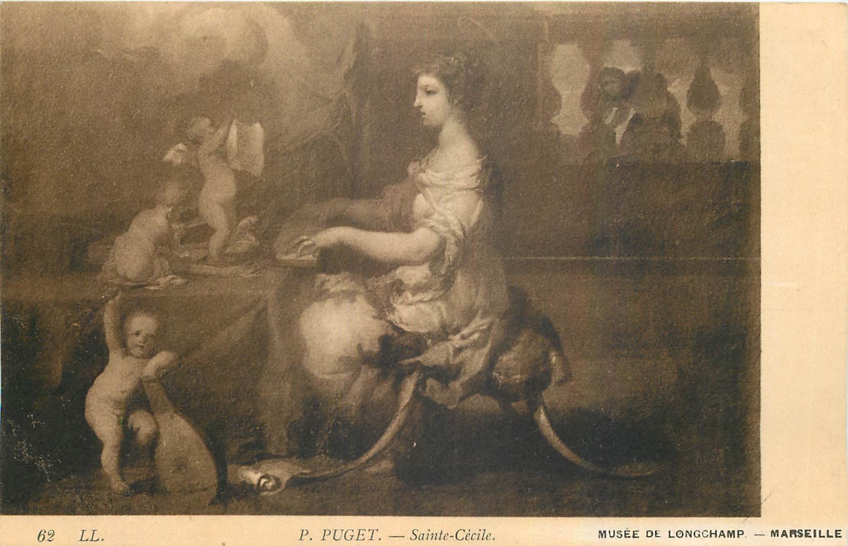 CPA P Puget Sainte Cecile Musee de Longchamp Marseille