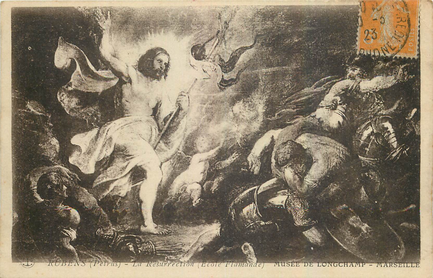 CPA Rubens Petrus La Ressurection Ecole Flamande Musee de Longchamp Marseille