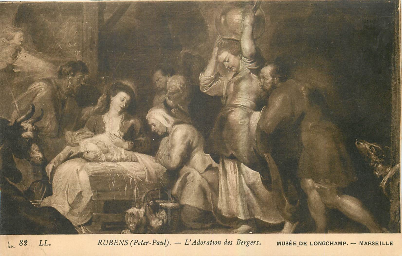 CPA Rubens Peter Paul l'Adoration des Bergers Marseille Musee de Longchamp