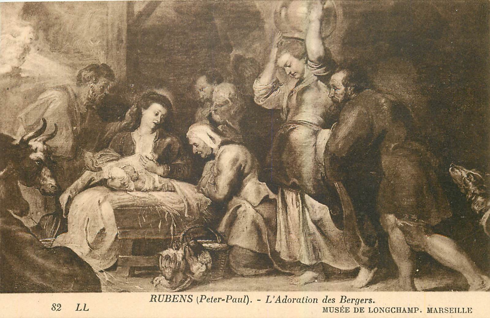 CPA Rubens Peter Paul l'Adoration des Bergers Marseille Musee de Longchamp