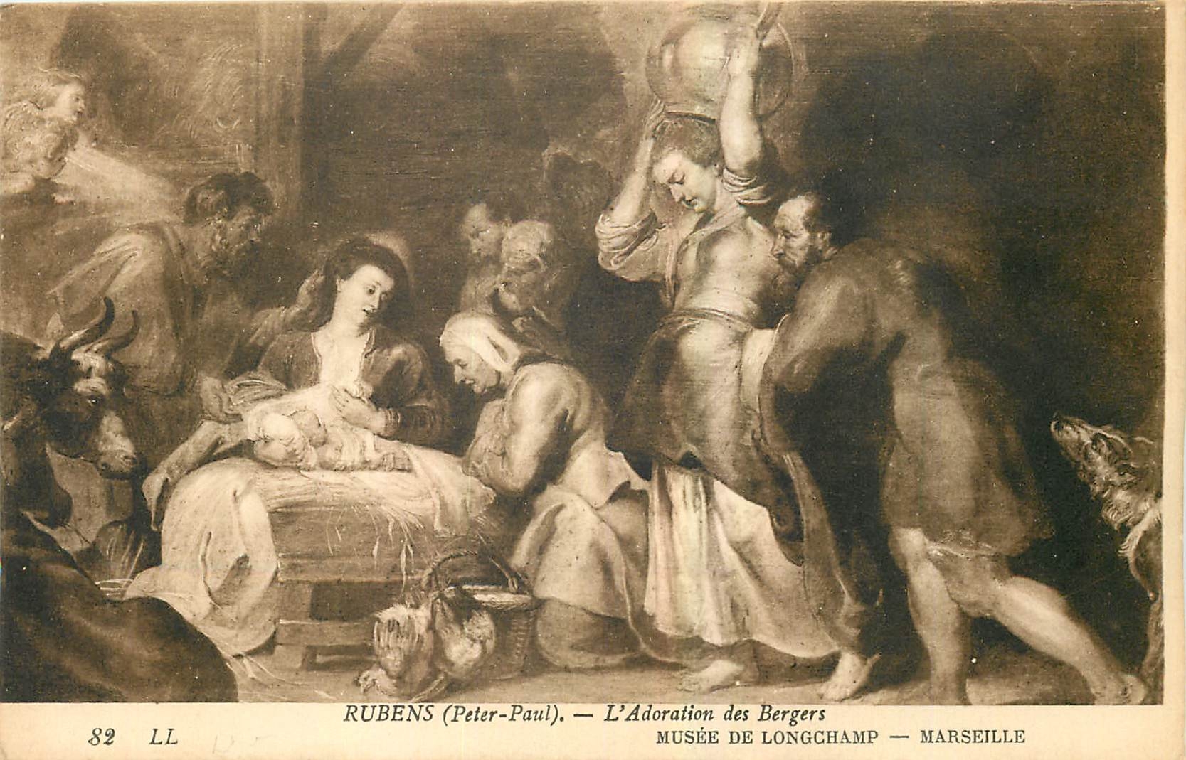 CPA Rubens Peter Paul l'Adoration des Bergers Marseille Musee de Longchamp