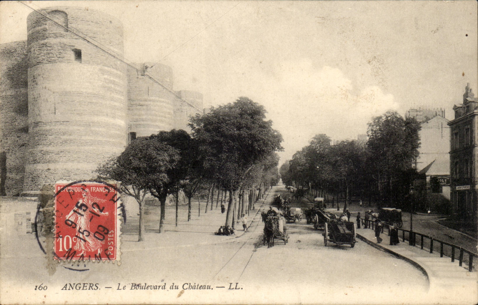 Angers CPA the boulevard of the castle