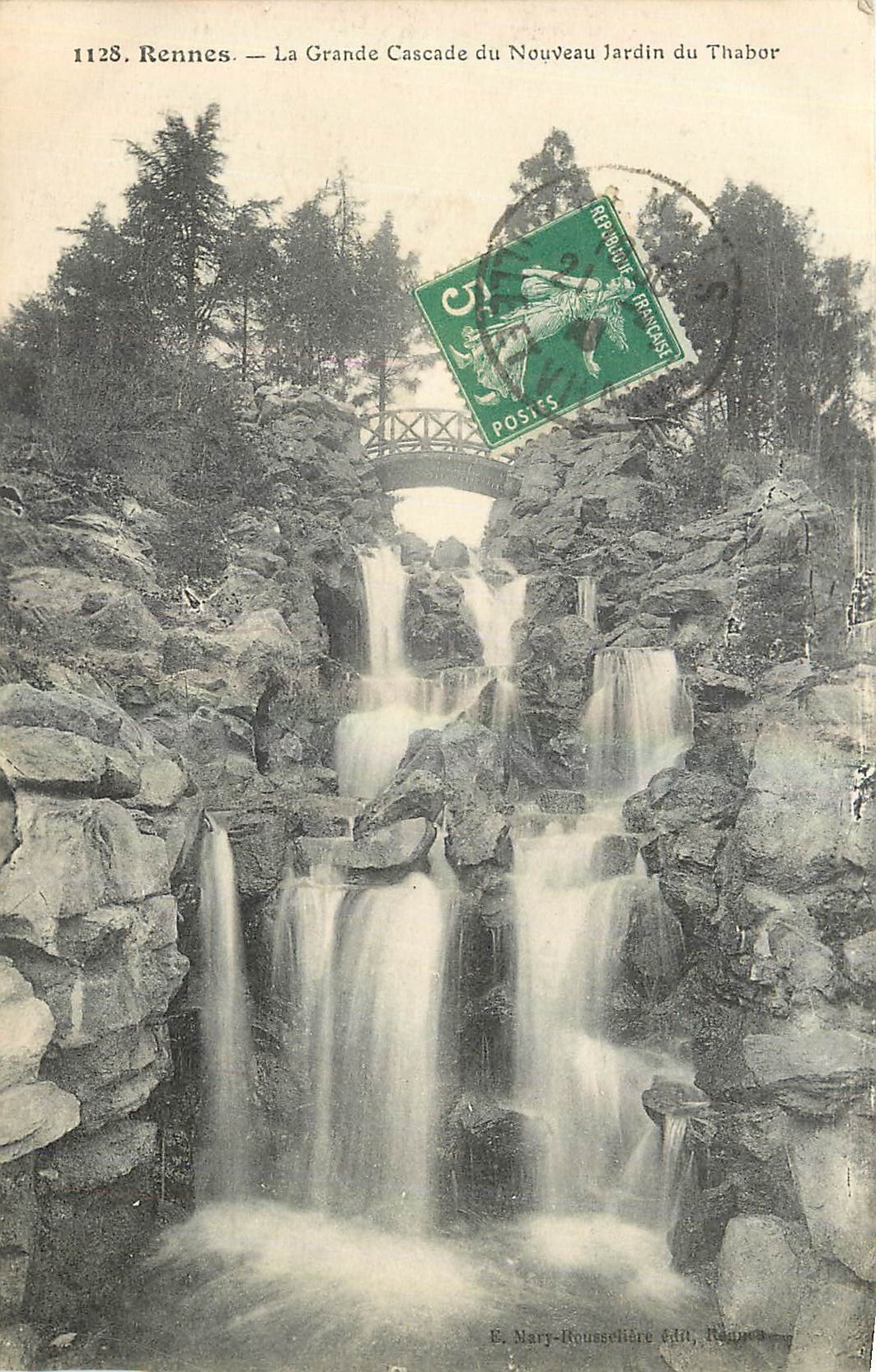 CPA Rennes la Grande Cascade du Nouveau Jardin du Thabor