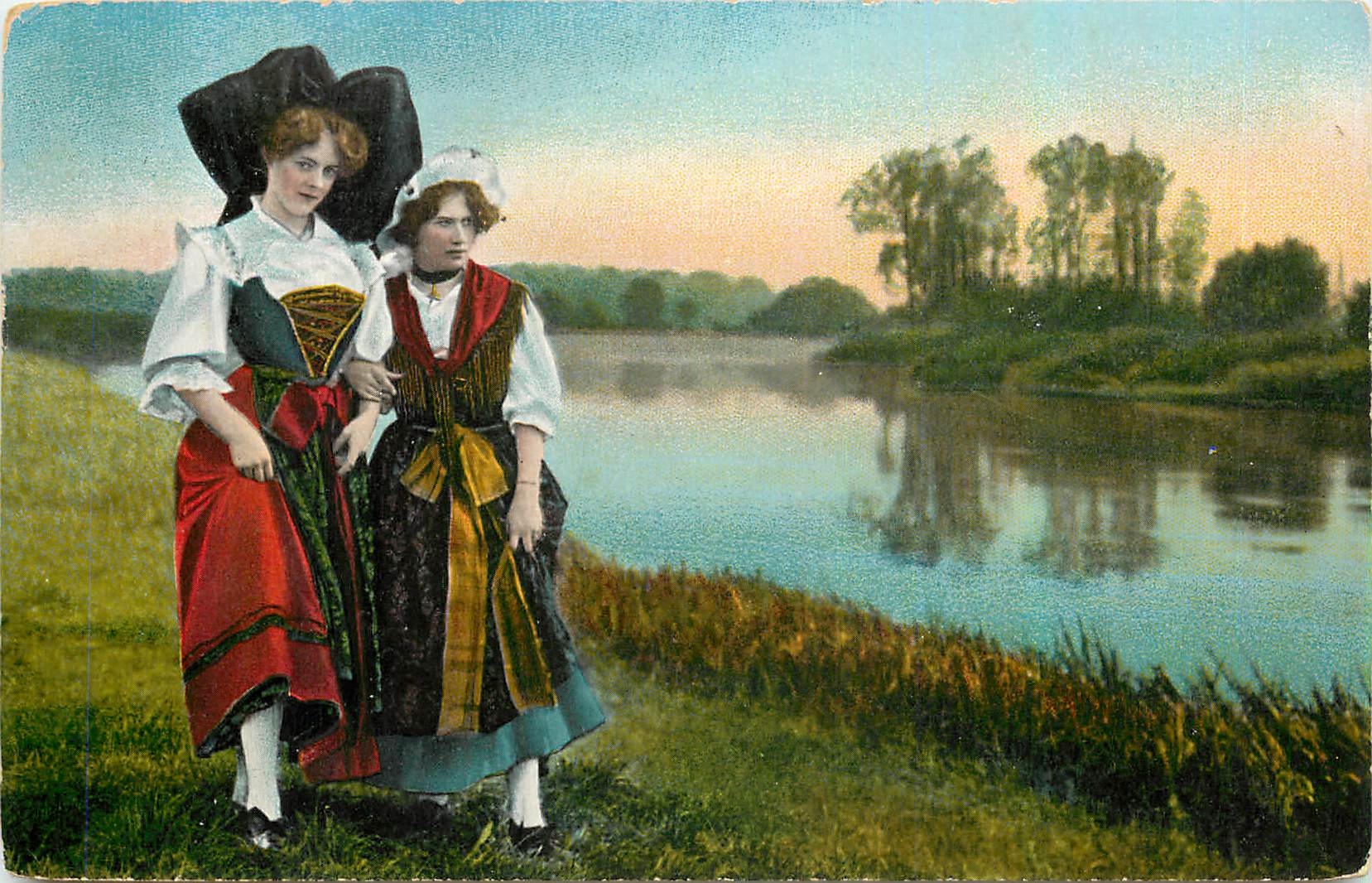 CPA Alsacienne et Lorraine Folklore