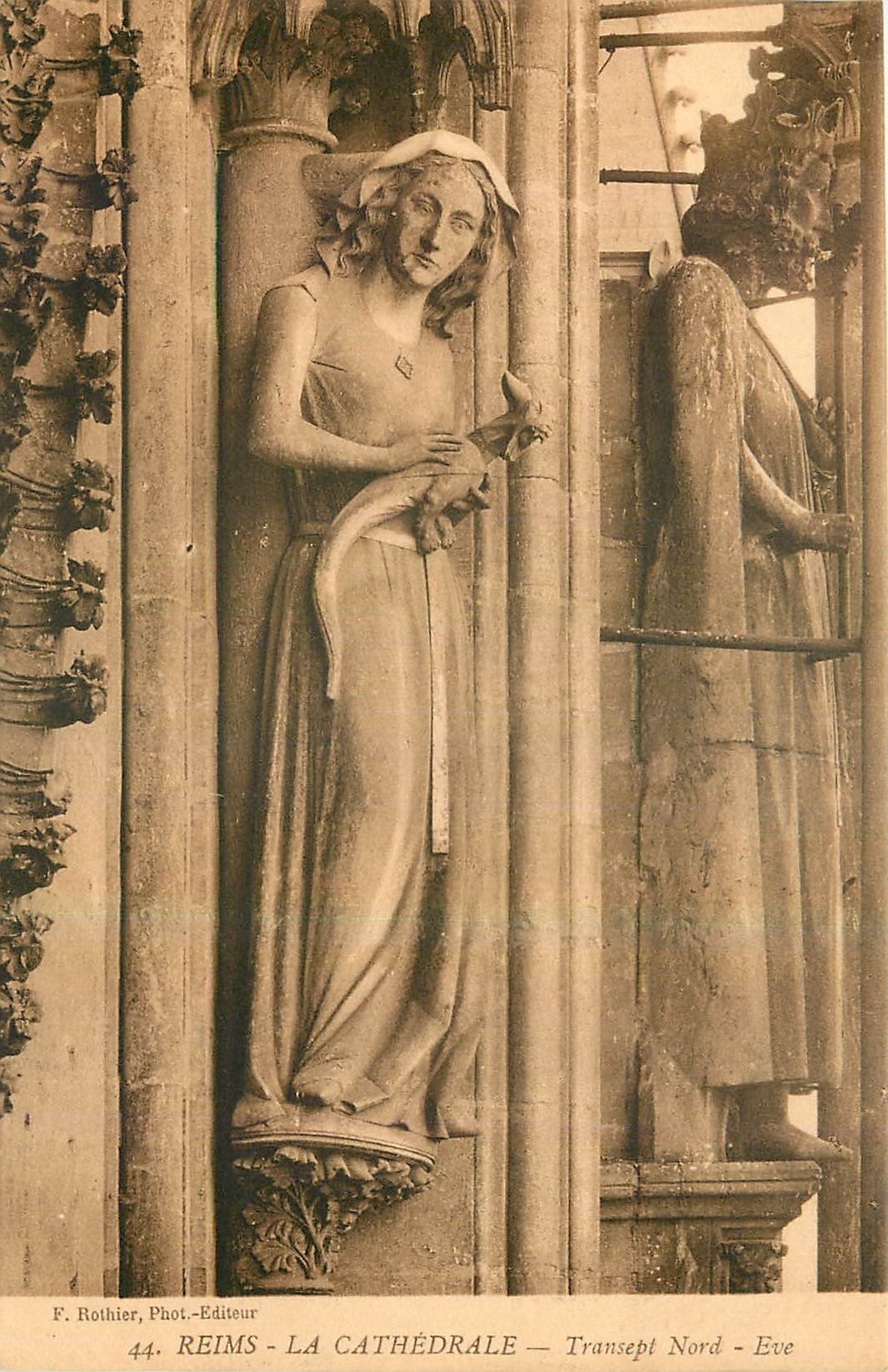CPA Reims la Cathedrale Transept Nord Eve 