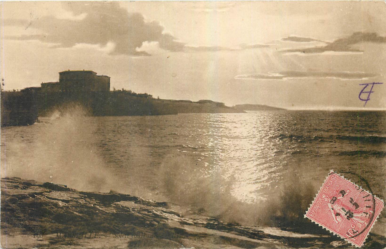 CPA Marseille Soleil couchant 