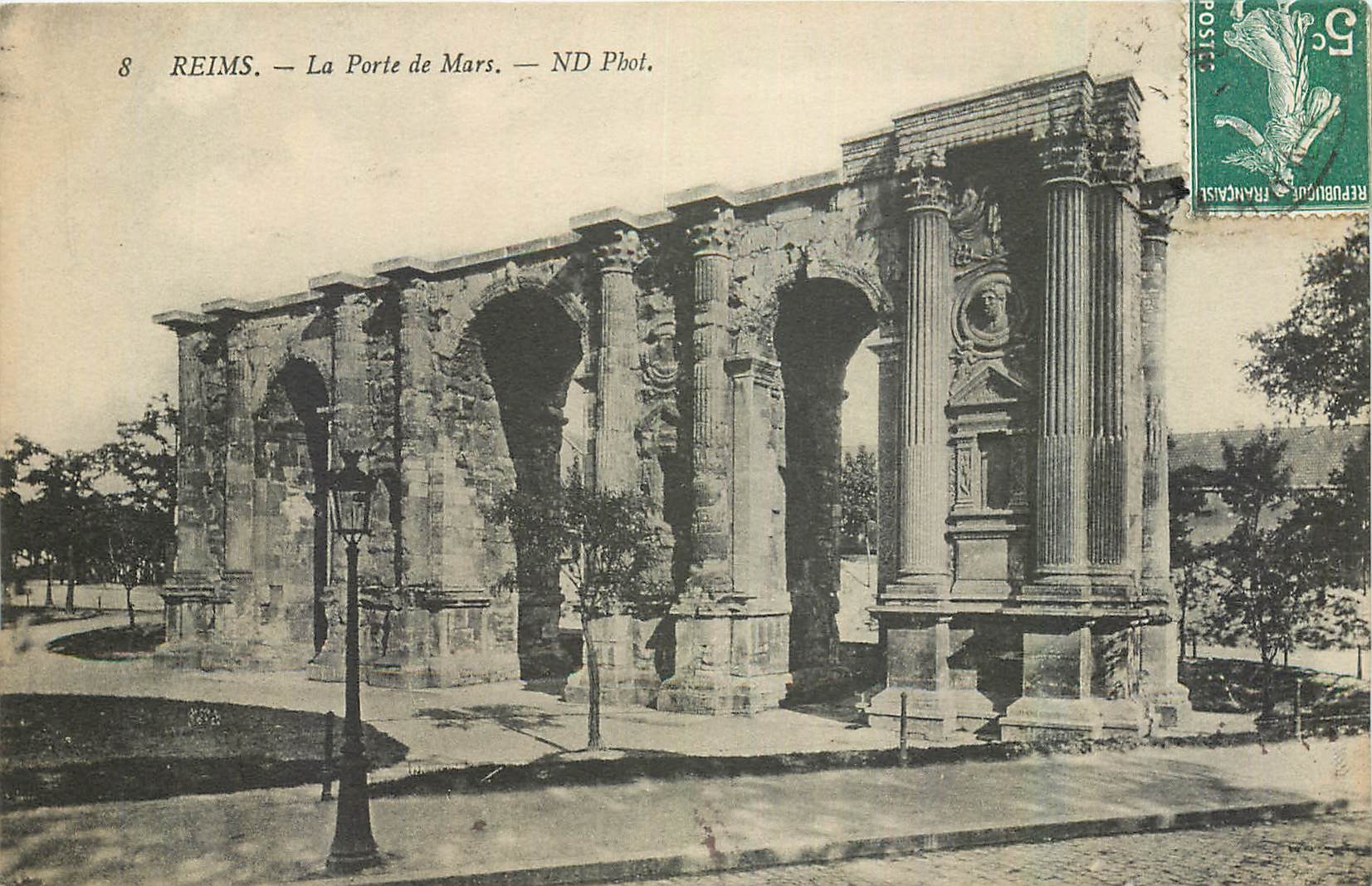 CPA Reims La Porte de Mars 