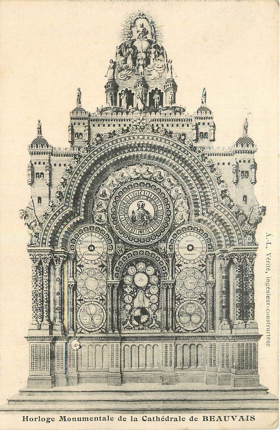 CPA Horloge Monument de la Cathedrale de Beauvais