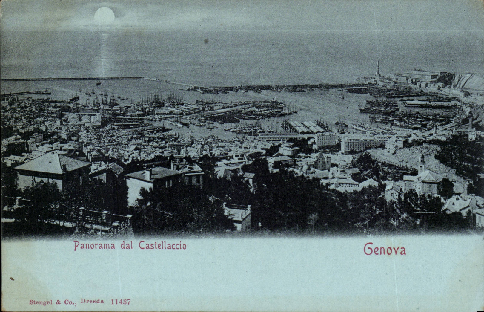 Italy Italia Genova CPA Panorama dal Castellaccio