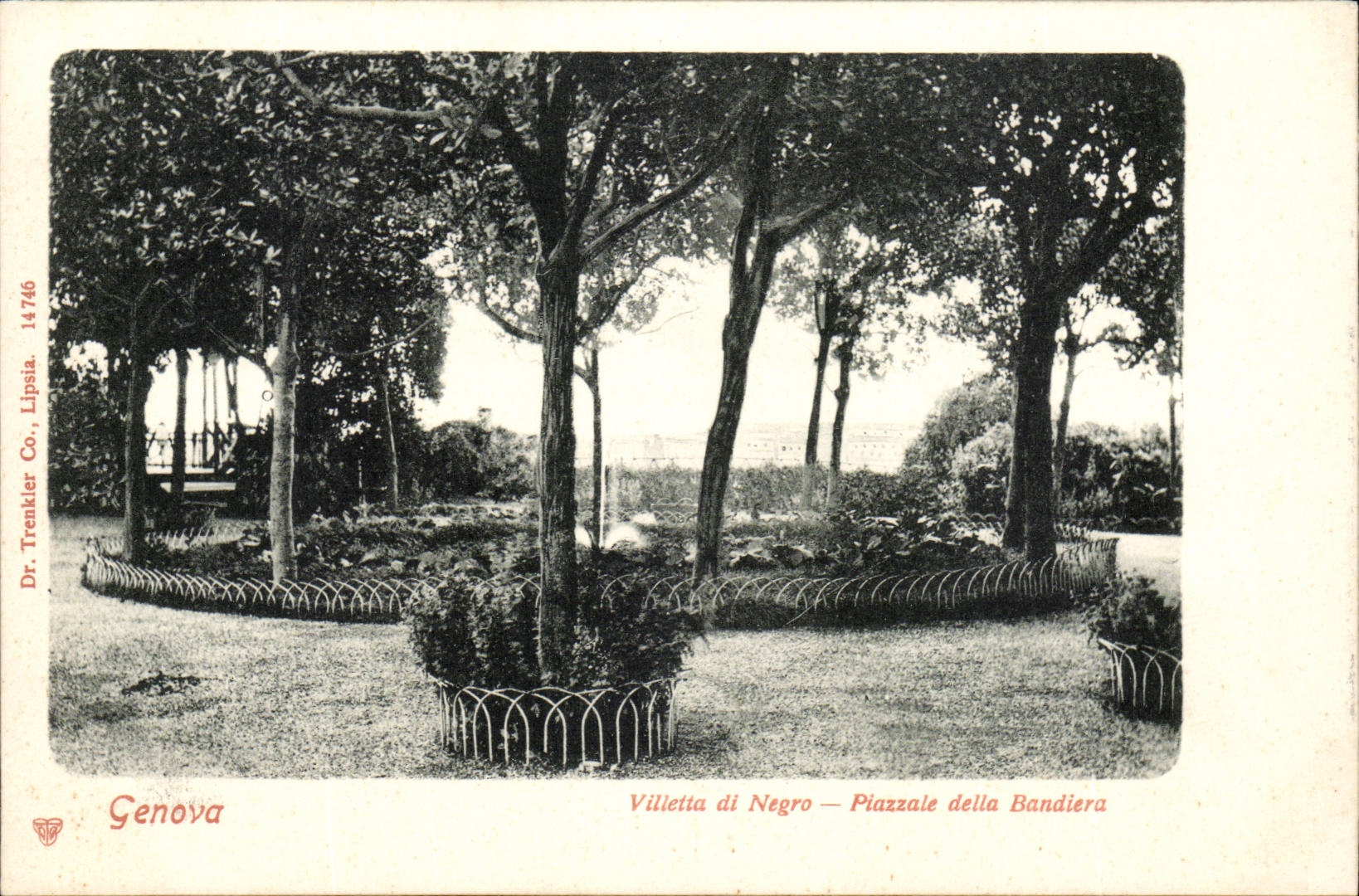 Italy Italia Genova CPA Villetta di Negro Piazzale della Bandiera