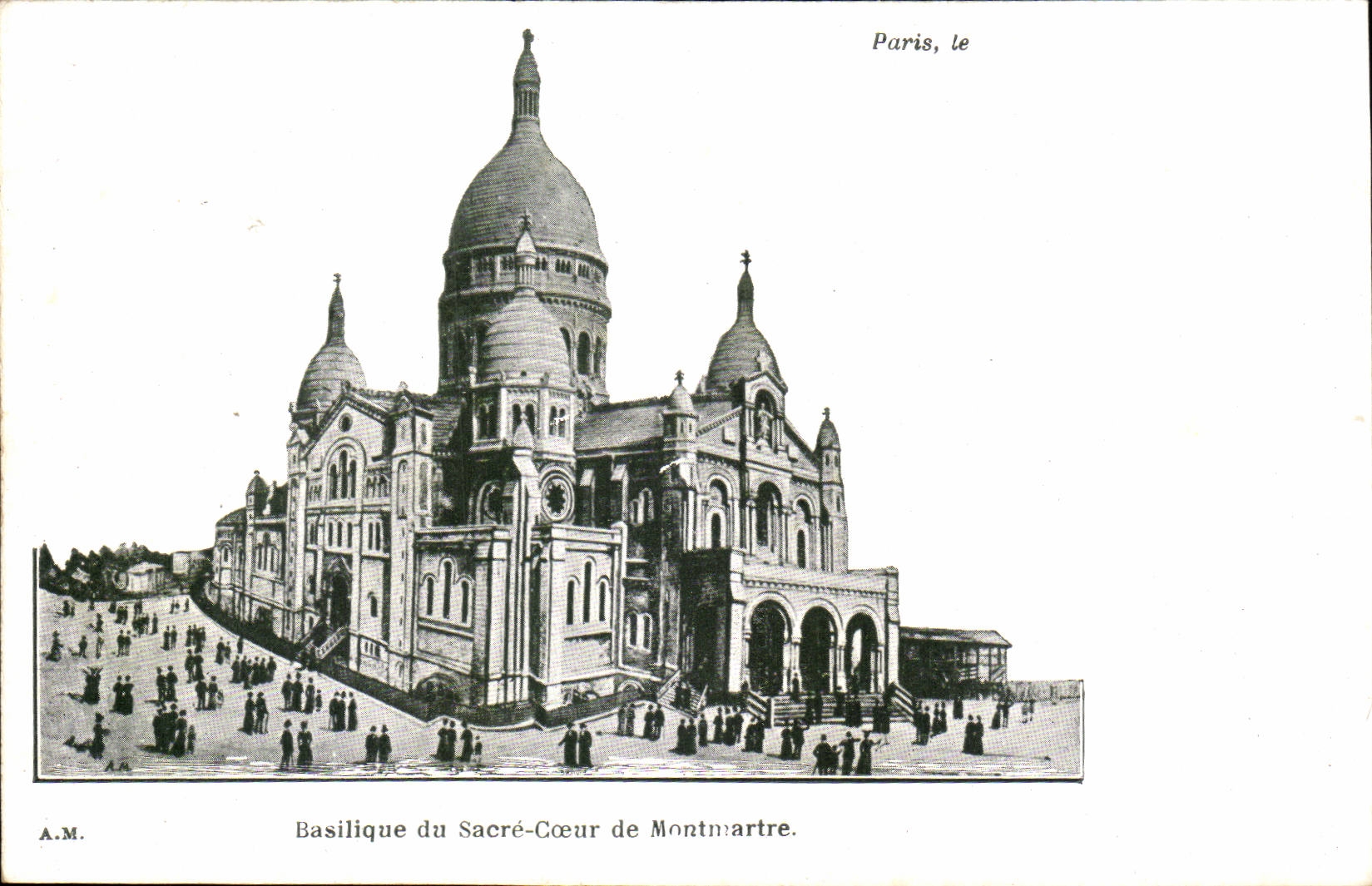 Paris CPA Basilica of the Sacring Heart of Montmartre