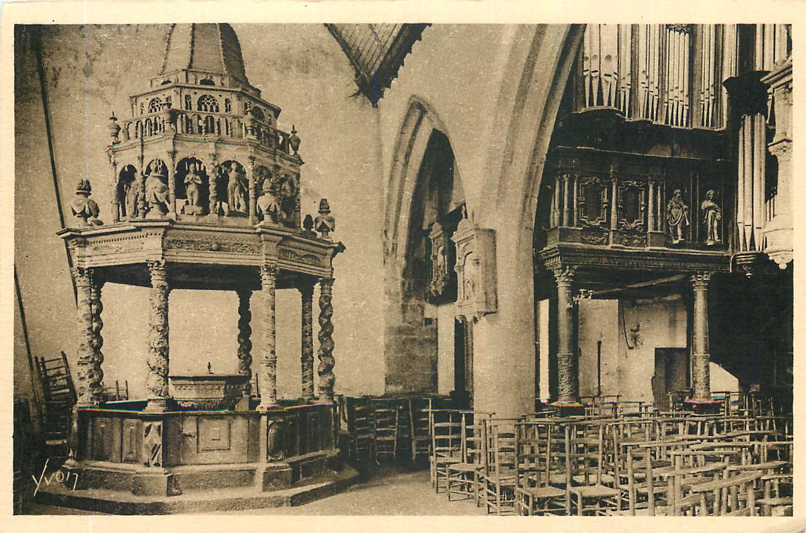 CPA Bretagne Lampaul Finistere Baptistere et les Orgues 