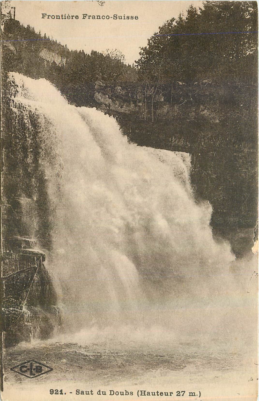 CPA Frontiere Franco Suisse Saut du Doubs