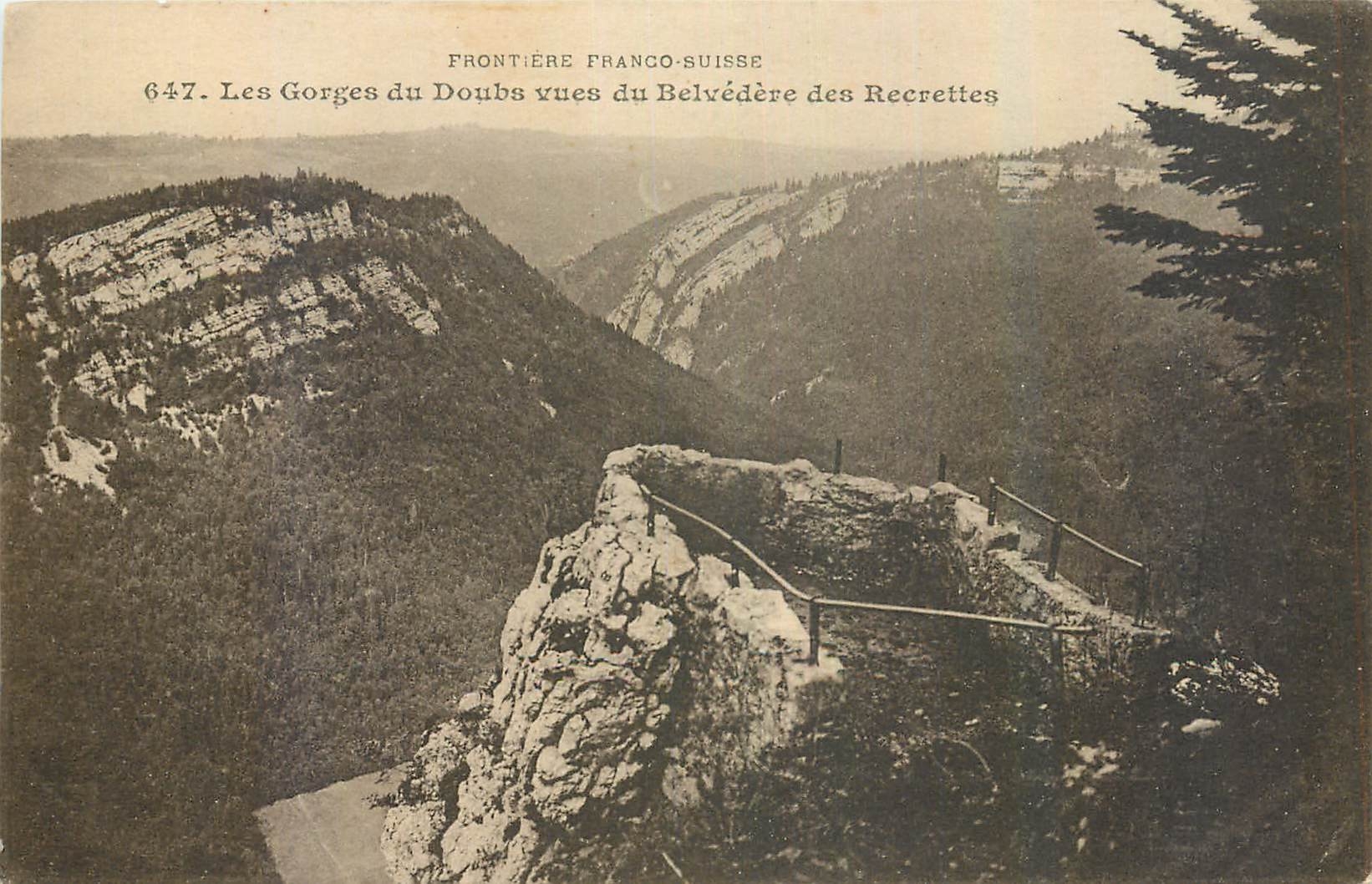 CPA Les Gorges du Doubs vues du Belvedere des Recrettes 