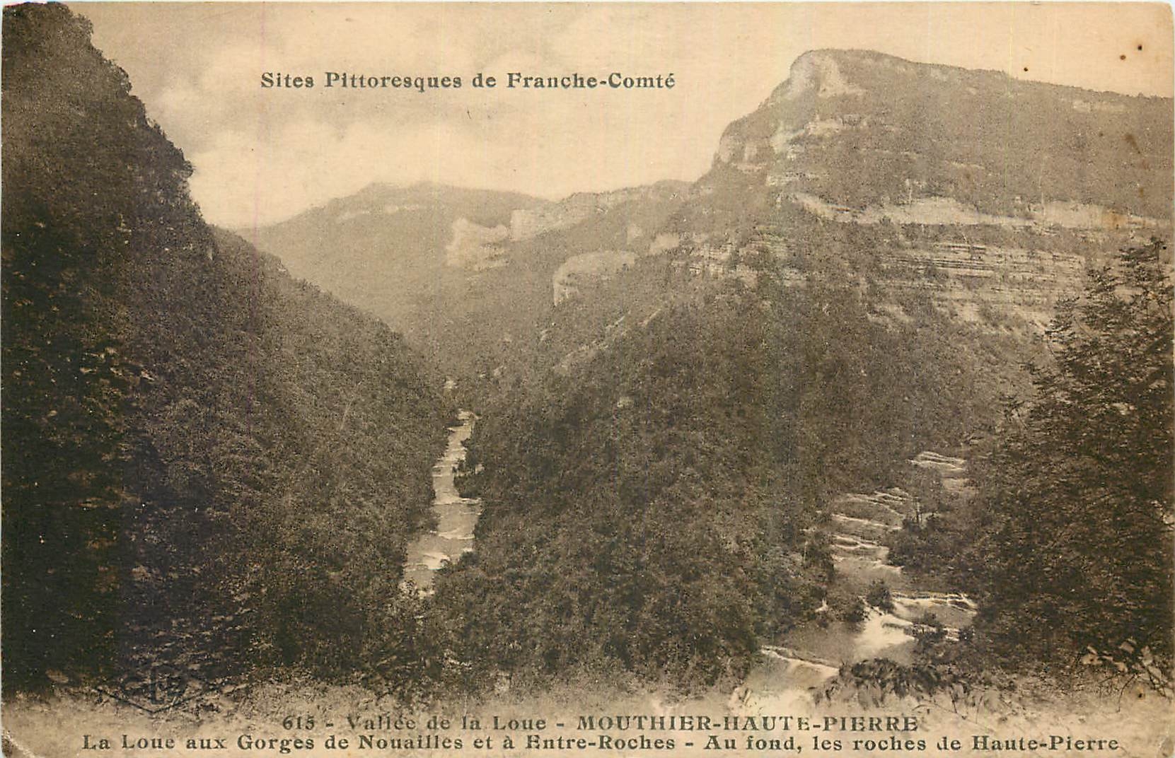 CPA Valle de la Loue Mouthier haute Pierre La Loue aux gorges de Nouailles et a entre Roches
