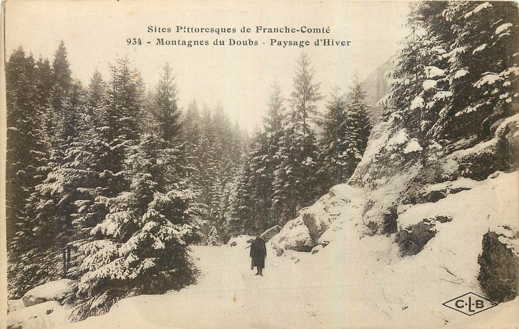 CPA Sites Pittoresques de Franche Comte Montagnes du Doubs Paysage d'Hiver 