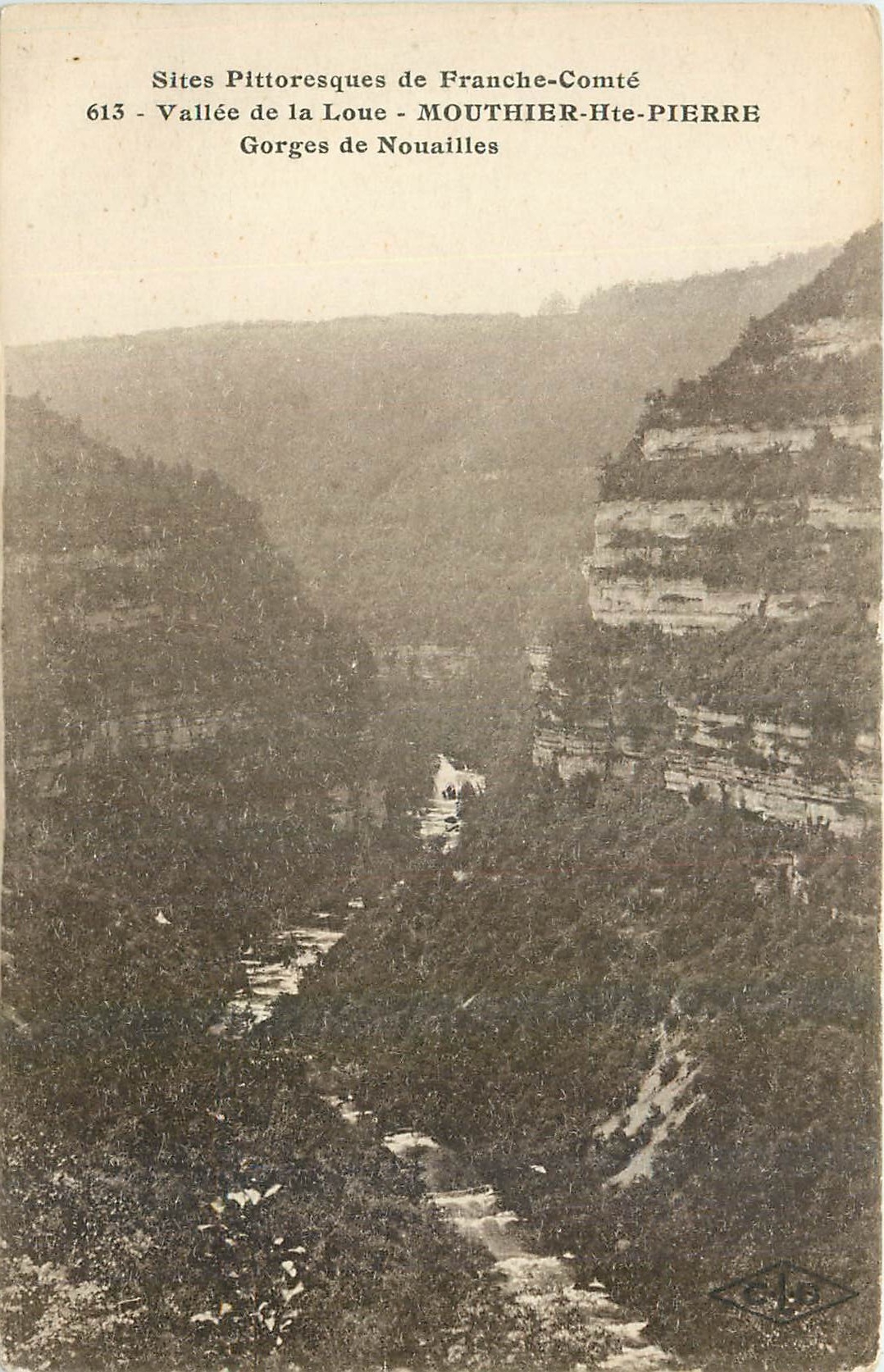 CPA Sites Pittoresques de Franche Comte Vallee de la Loue Mouthier Hte Pierre Gorges de Nouailles 