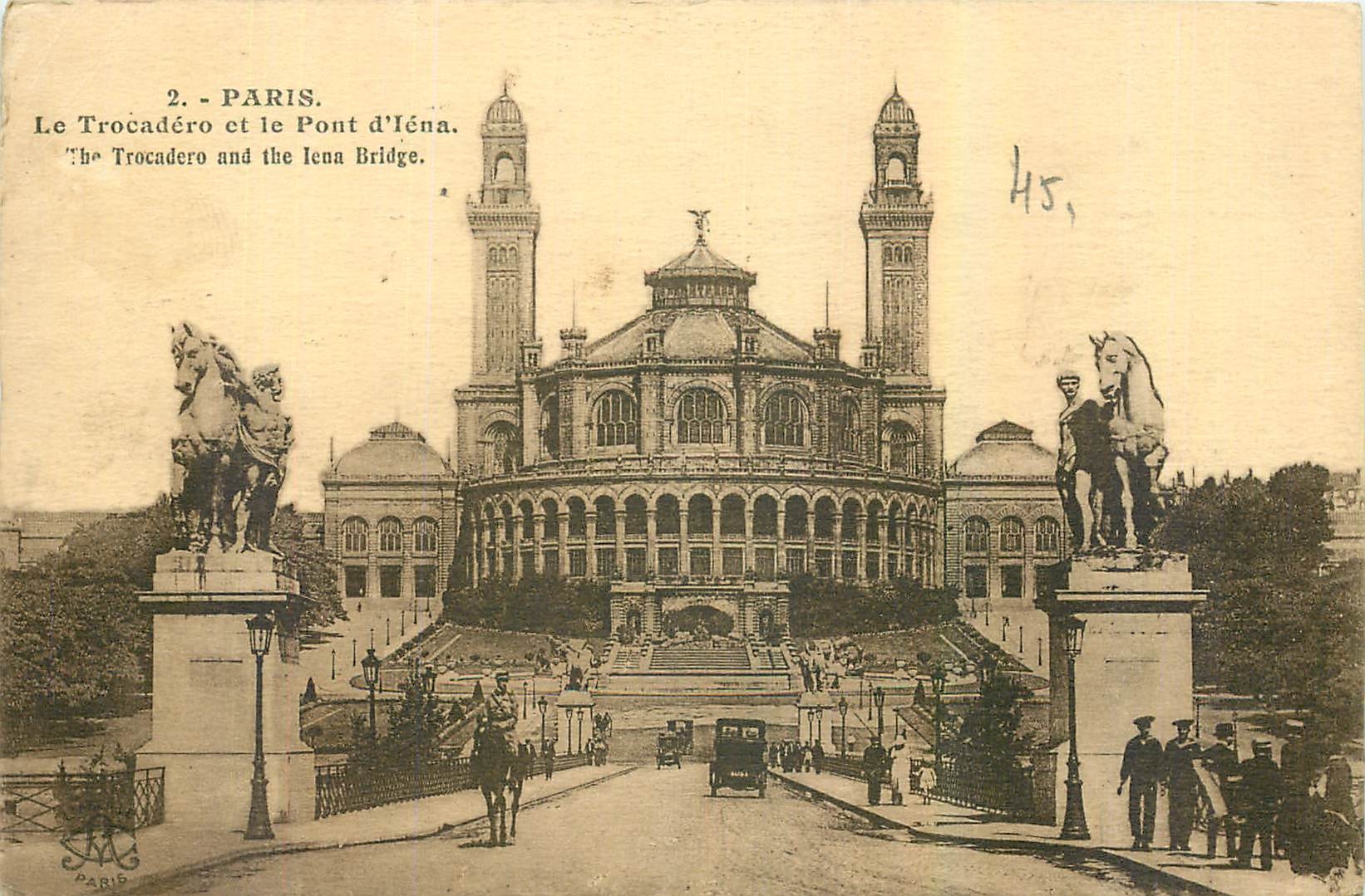 CPA Paris Le Trocadero et le Pont d'Iena 