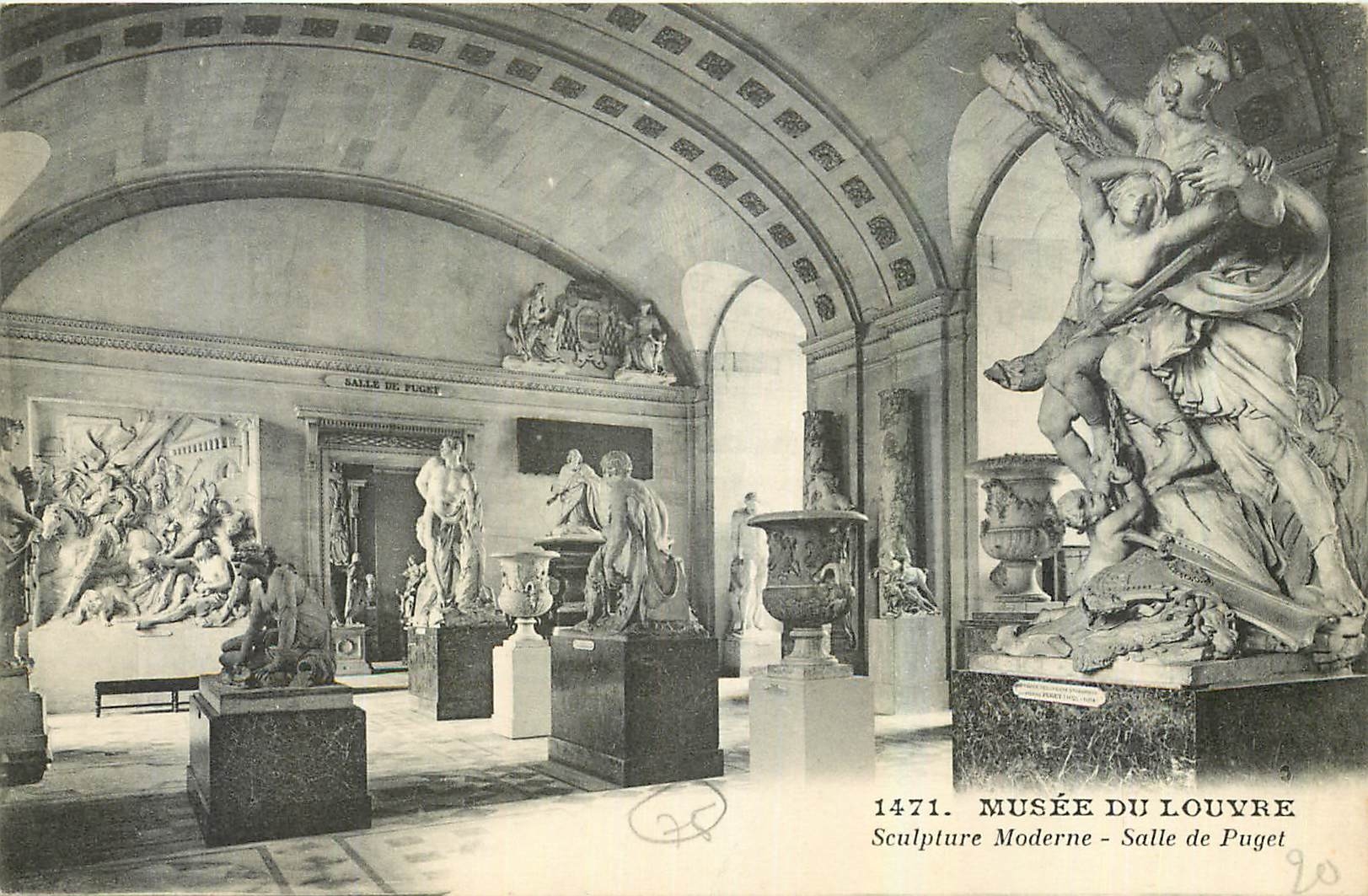 CPA Musee de Louvre Sculpture Moderne Salle de Puget
