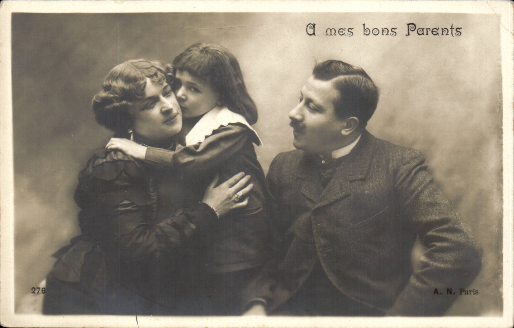 CPA A mes bons parents enfants