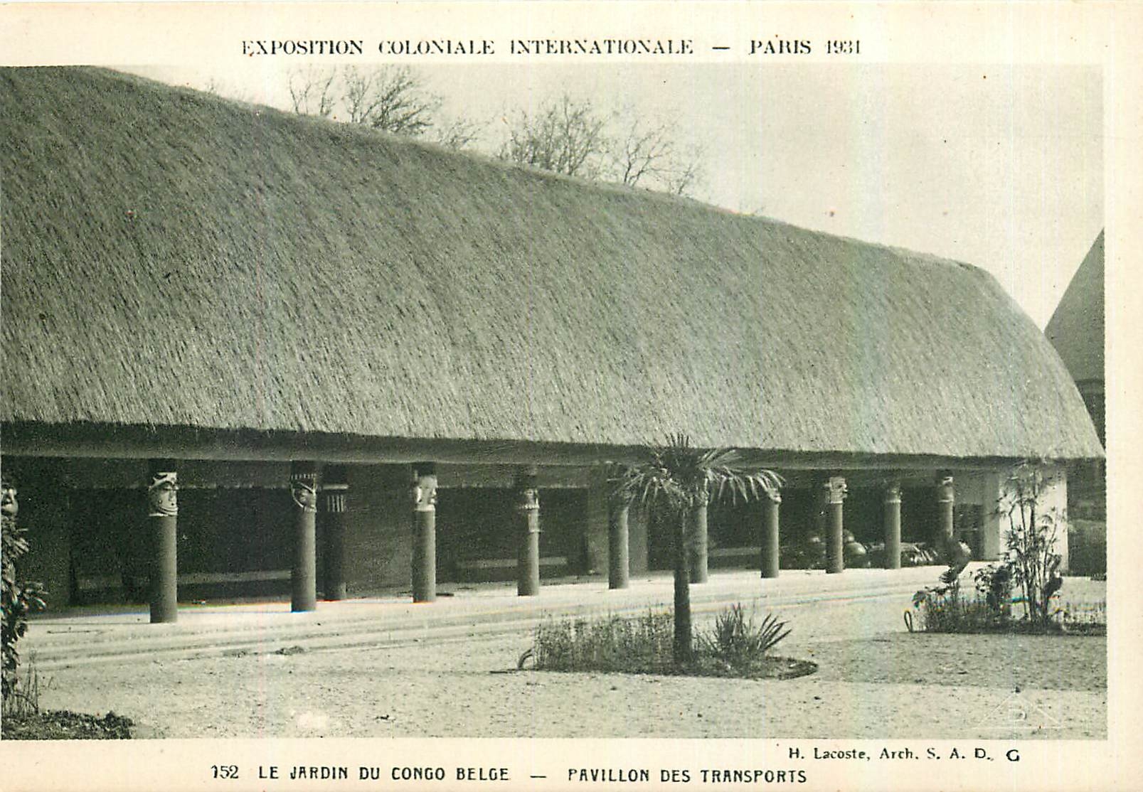 CPA Paris Le Jardin du congo belge Pavillon des Transports Exposition Coloniale Internationale 1931