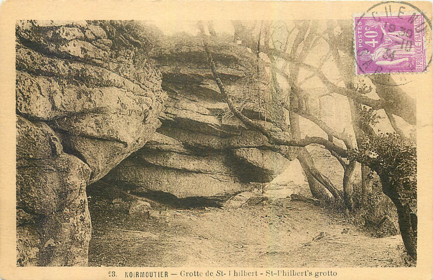 CPA Nourmoutier Grotte de St Hilbert
