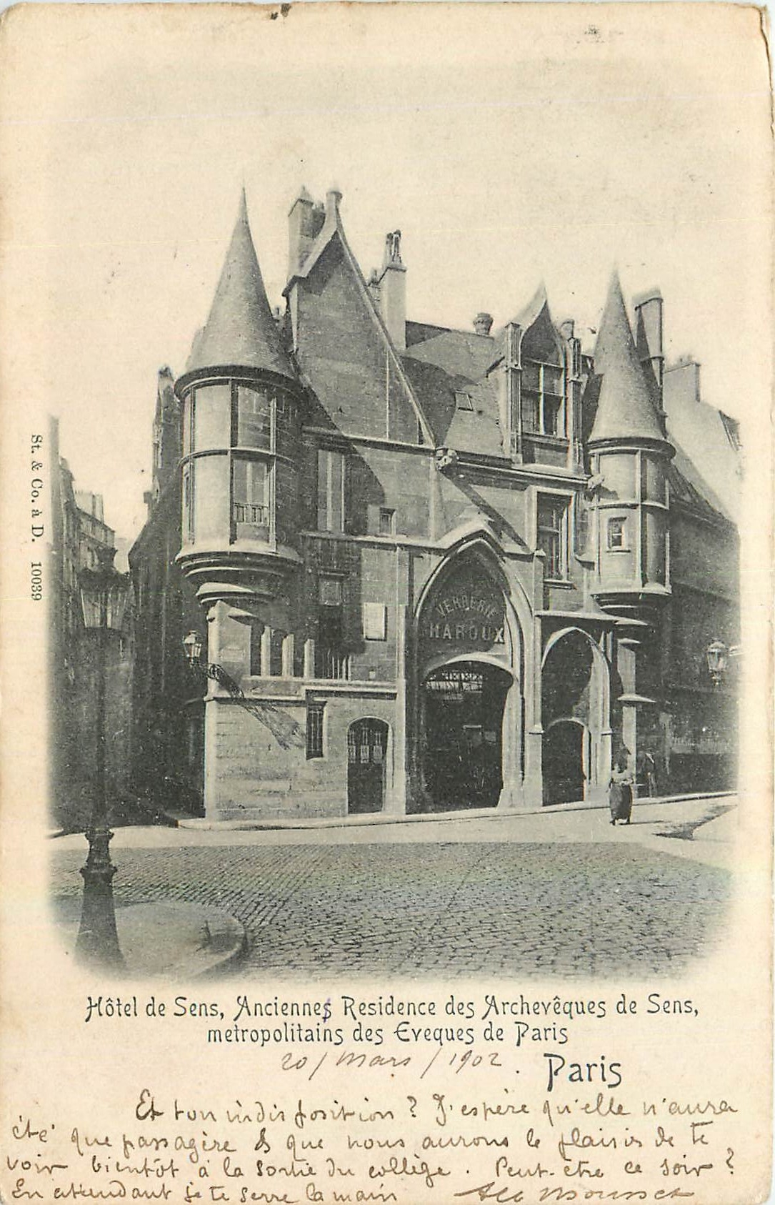 CPA Hotel de Sens Ancienes Residense des Archeveques de Sens netropolitains des Eveques de Paris