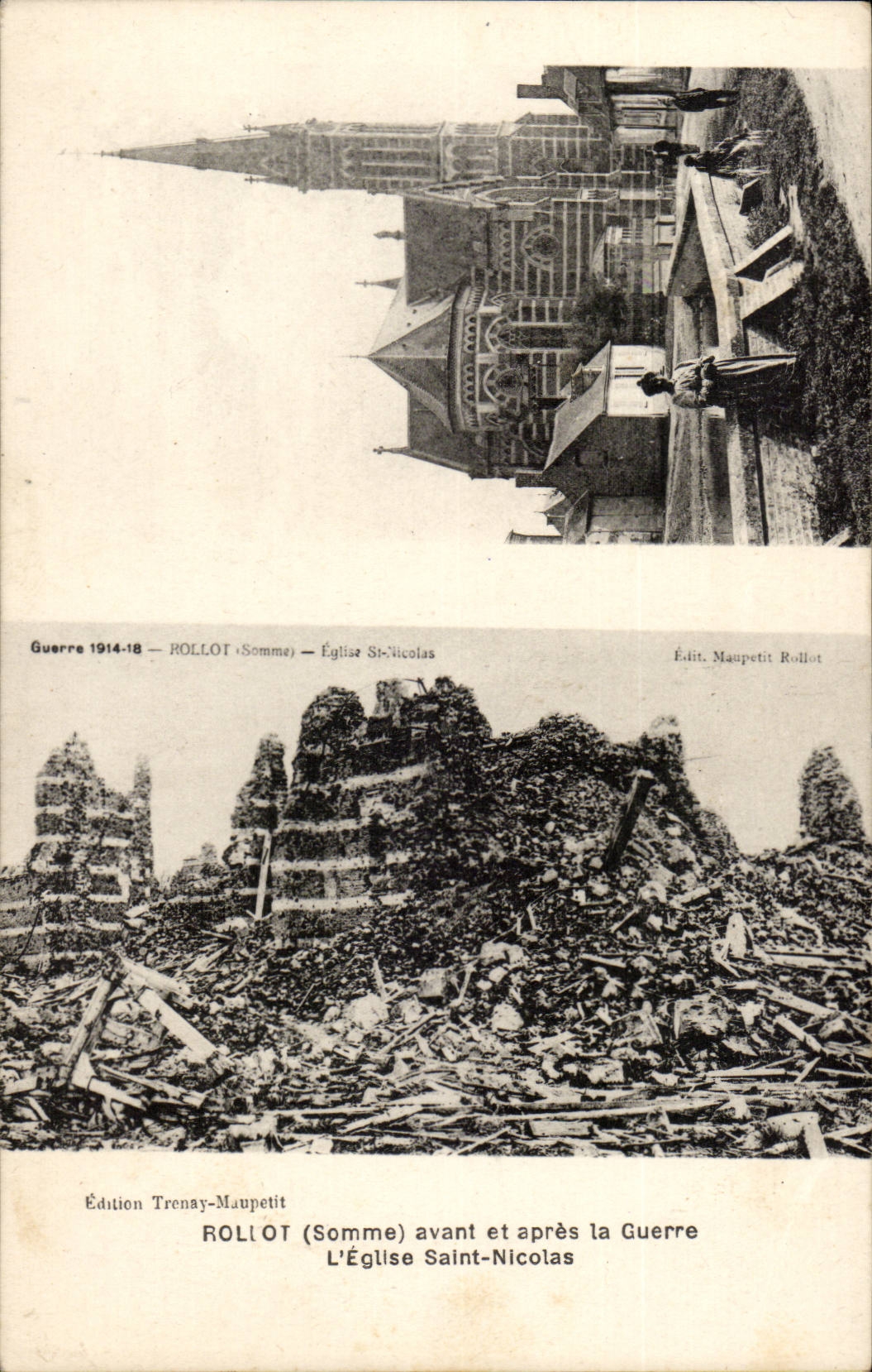 Roliot CPA Before and after the war the church Saint Nicolas