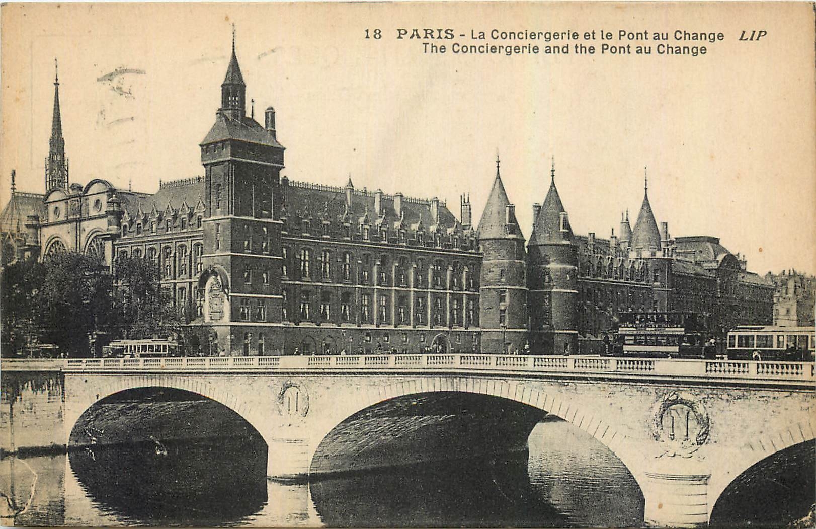 CPA Paris La Conciergerie et le Pont au Change
