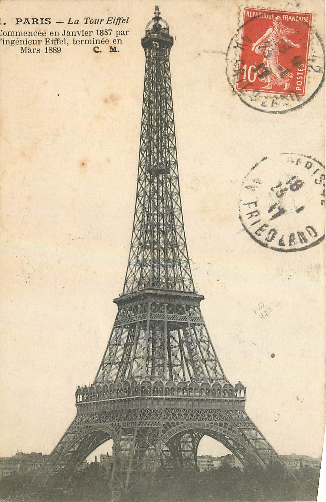 CPA Paris La Tour Eiffel 