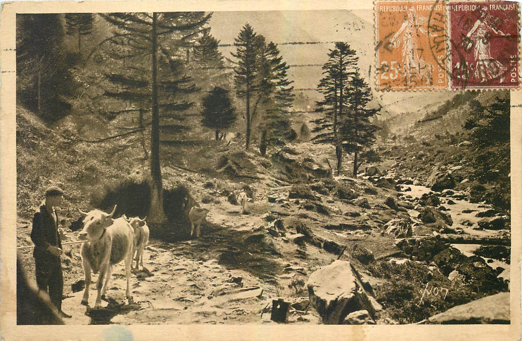 CPA Les Pyrenees Sur la Route Lac d'Estom