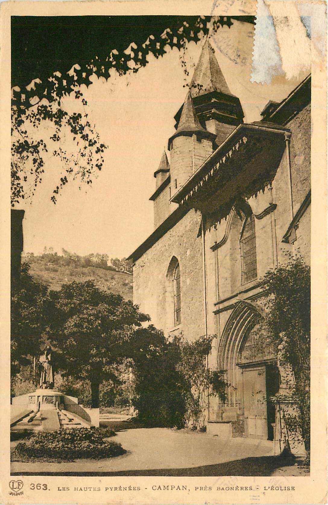 CPA Les Hautes Pyrenees Campan l'Eglise 