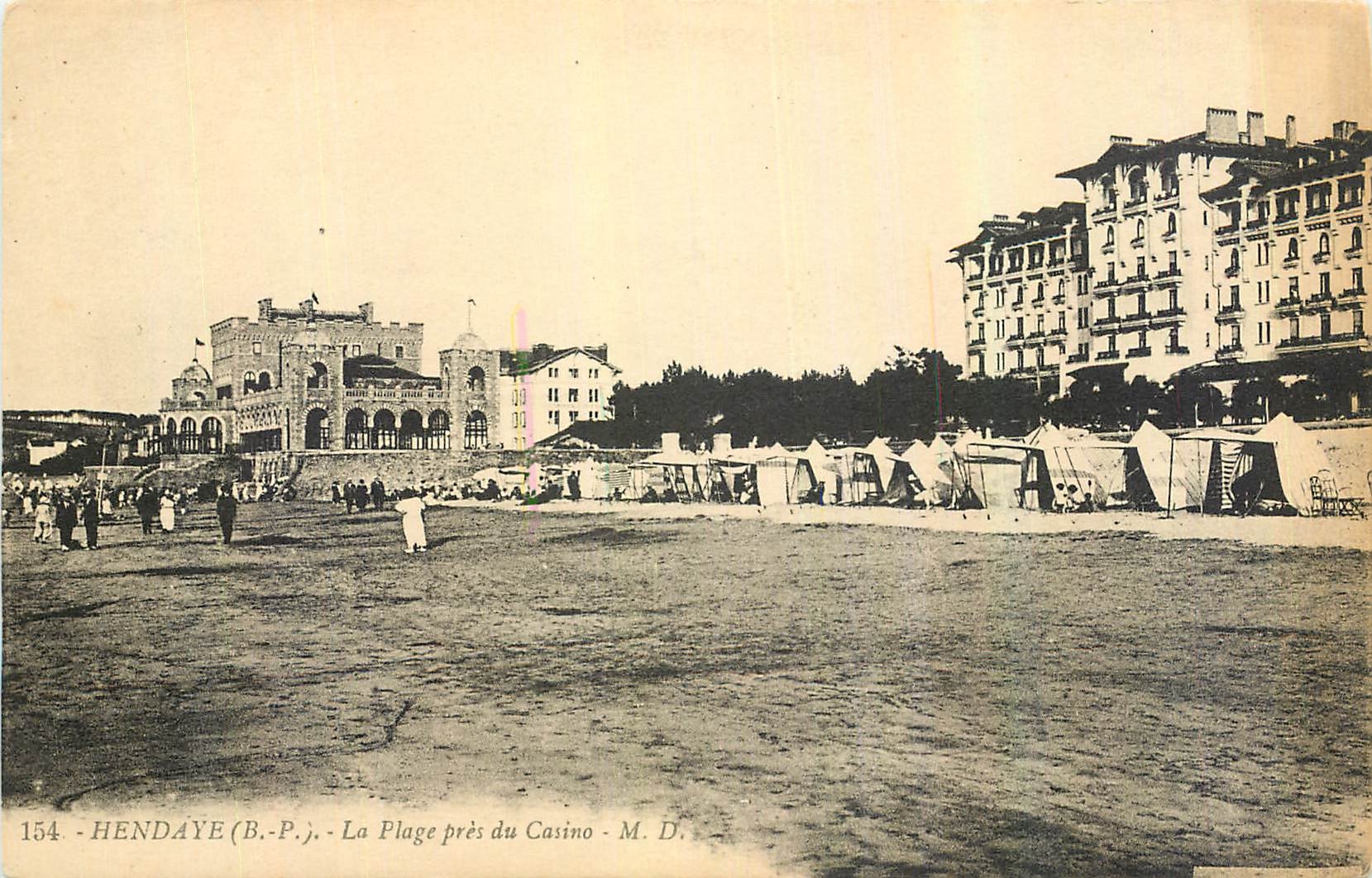CPA Hendaye B P La Plage pres du Casino