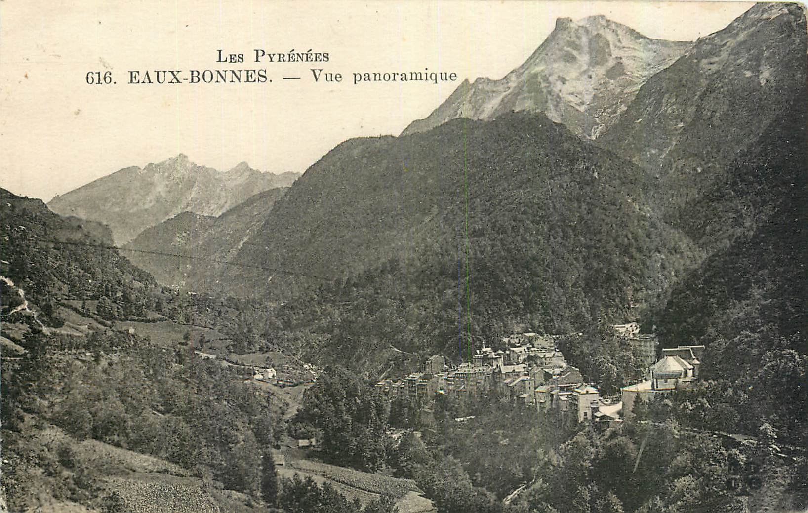 CPA Les Pyrenees Eaux Bonnes vue panoramique