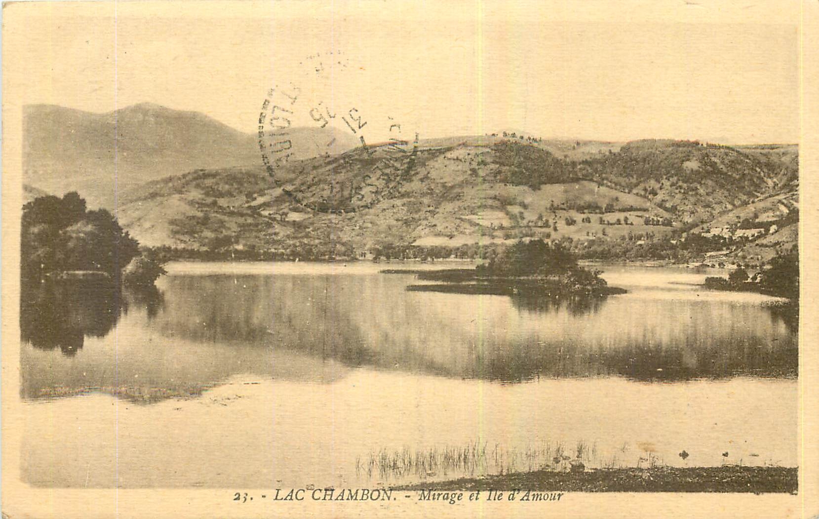 CPA Lac Chambon Mirage et Ile d'Amour 