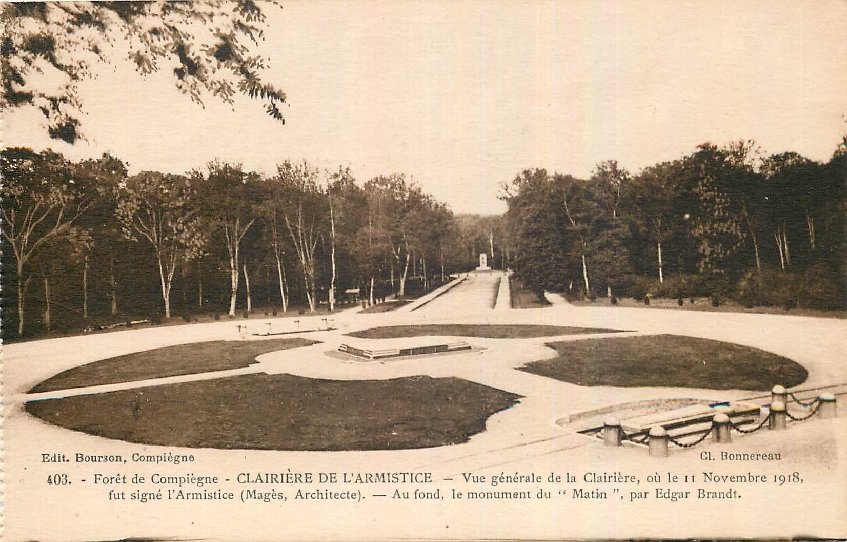 CPA Foret de Compiegne Clairiere de l'Armistice Vue generale de la Clairiere 