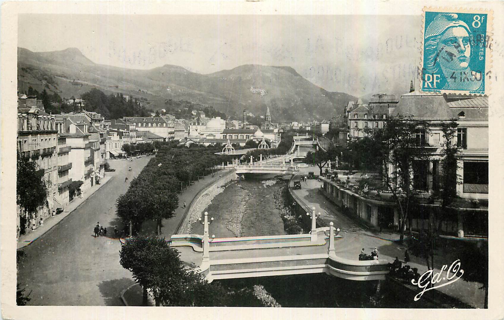 CPA L'Auvergne La Bourboule Perspective sur les Ponts de la Dordogne 