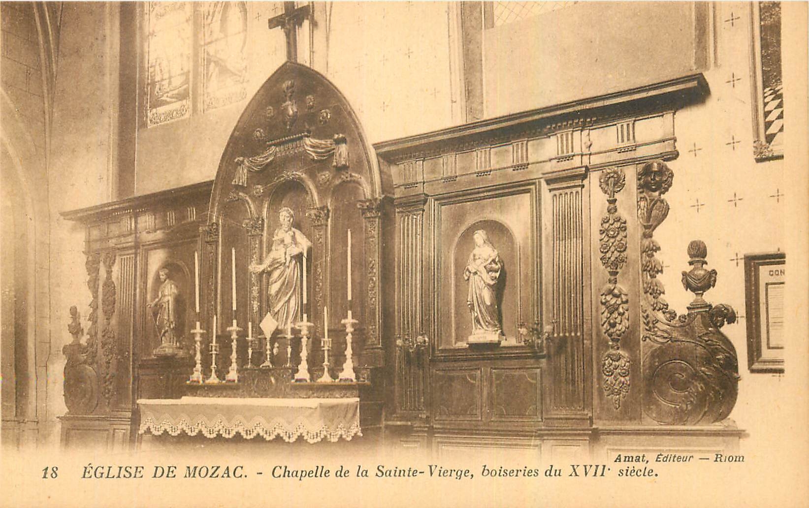 CPA Eglise de Mozac Chapelle de la sainte Vierge 
