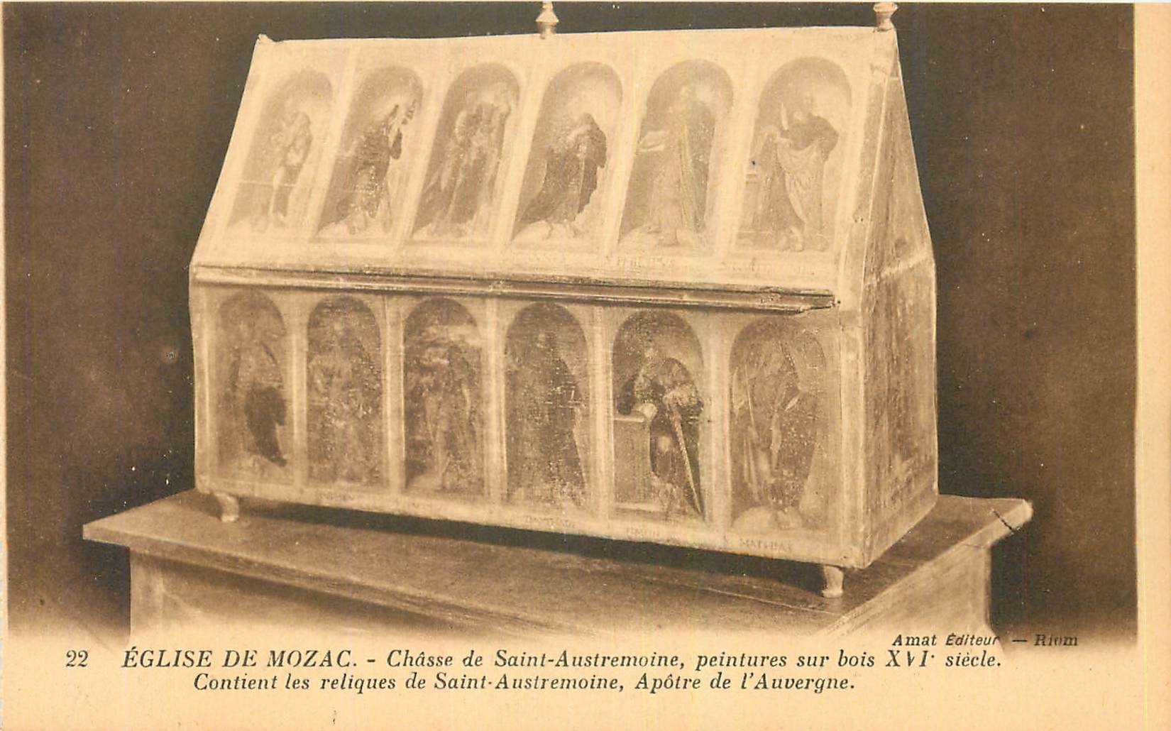 CPA Eglise de Mozac Chasse de Saint Austremoine Contient les reliques de Saint Austremoine 