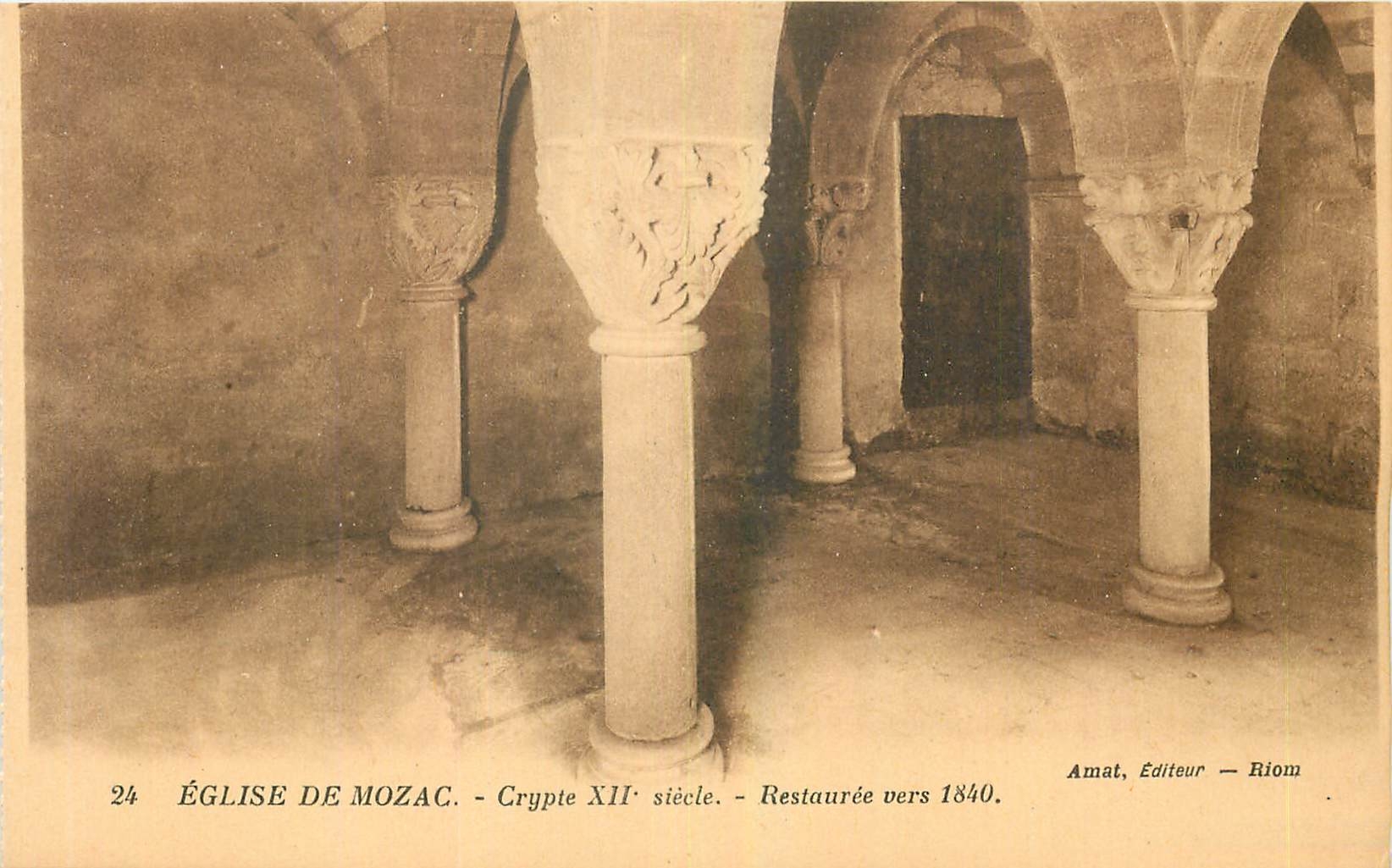 CPA Eglise de Mozac Crypte XII siecle 