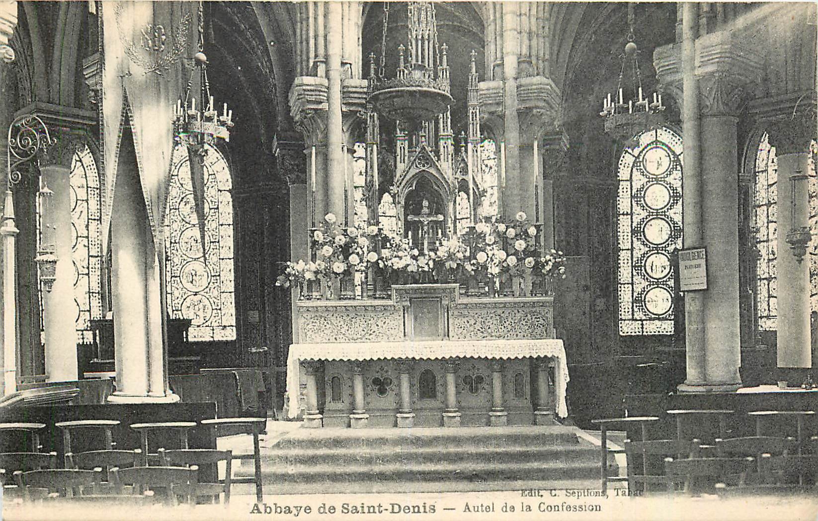 CPA Abbaye de Saint Denis Autel de la Confession 
