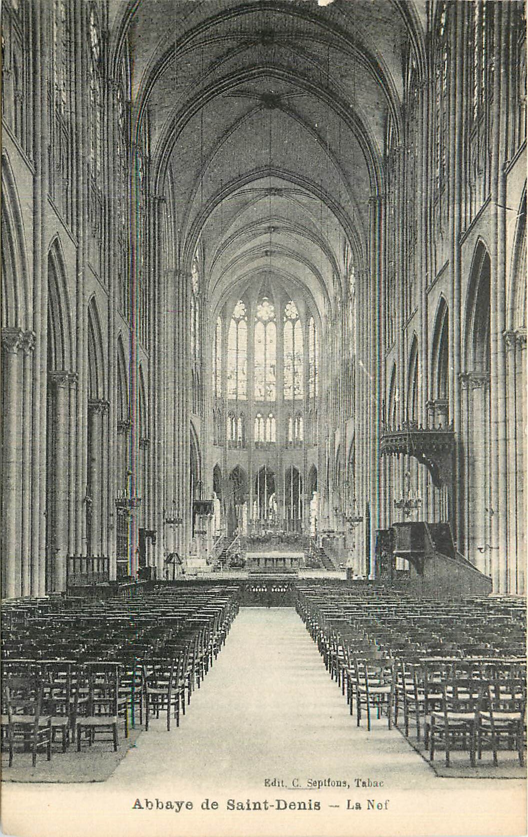 CPA Abbaye de Saint Denis La Nef 