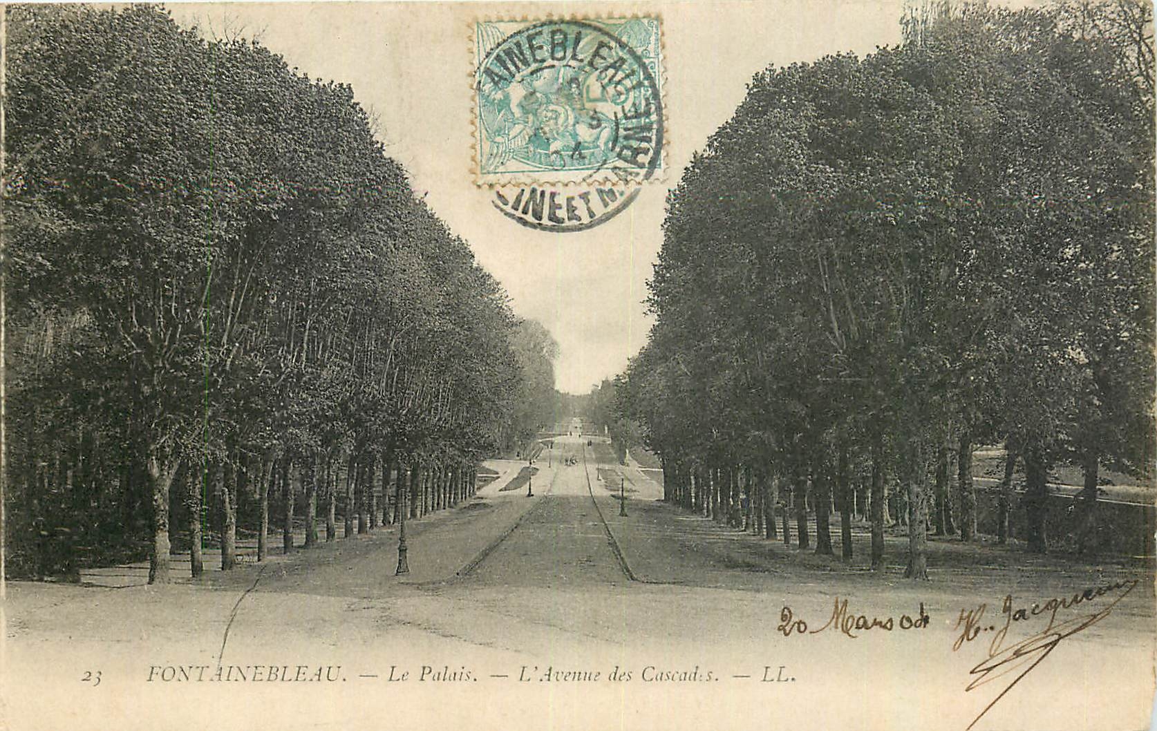 CPA Fontainebleau Le Palais l'Avenue des Cascades 