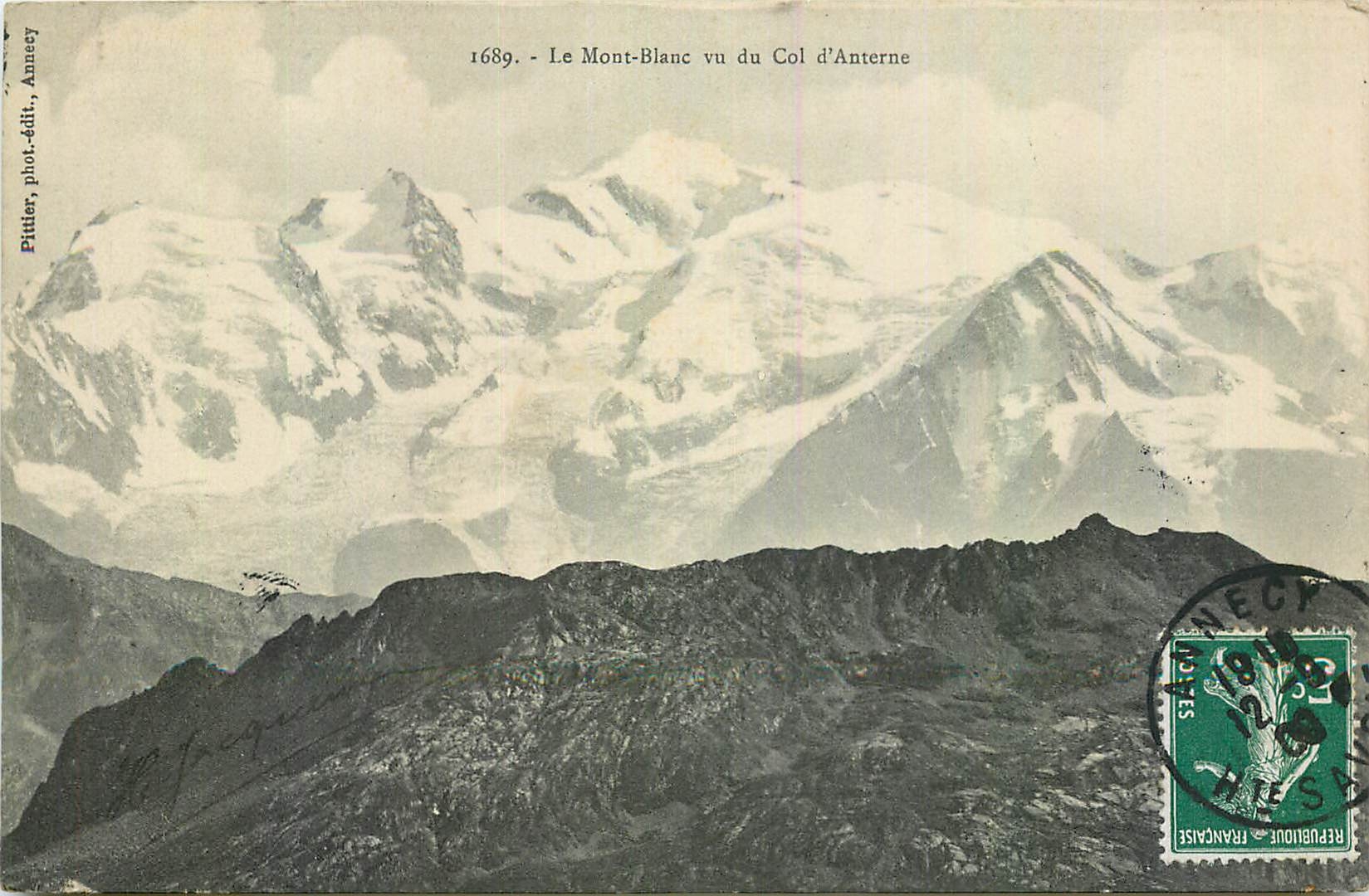CPA Le Mont Blanc vu du Col d'Auterne 