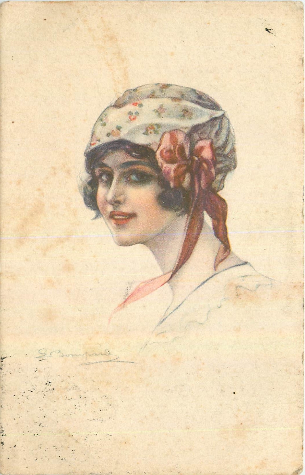 CPA Illustrateur Femme