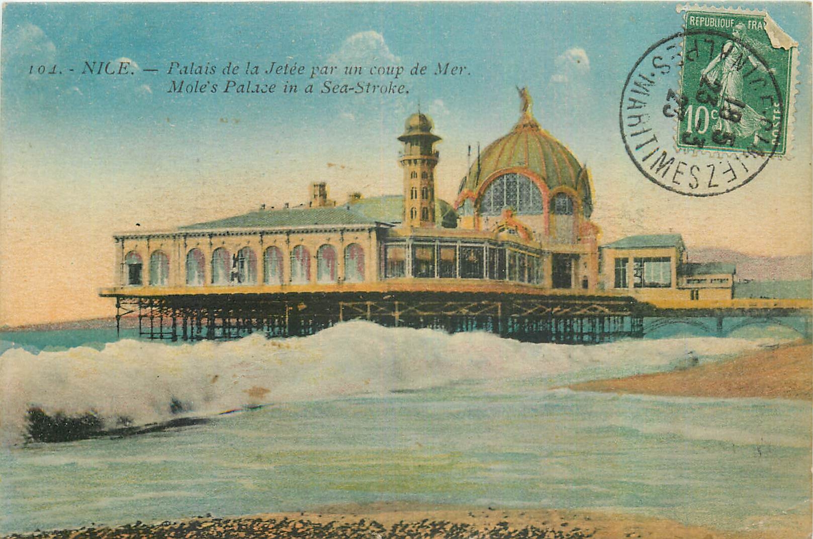 CPA Nice Palais de Justice par un coup de Mer