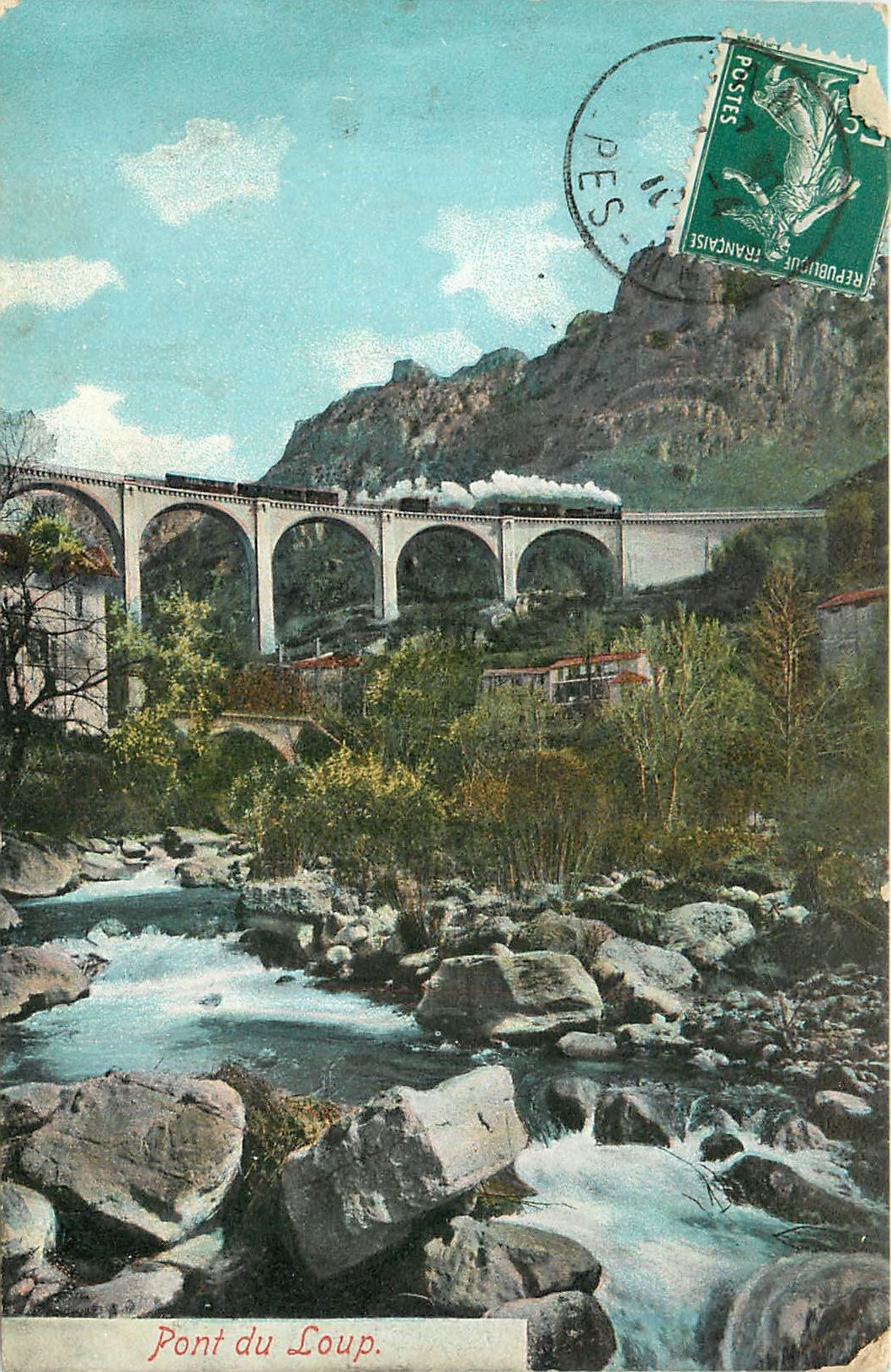 CPA Pont du Loup Train